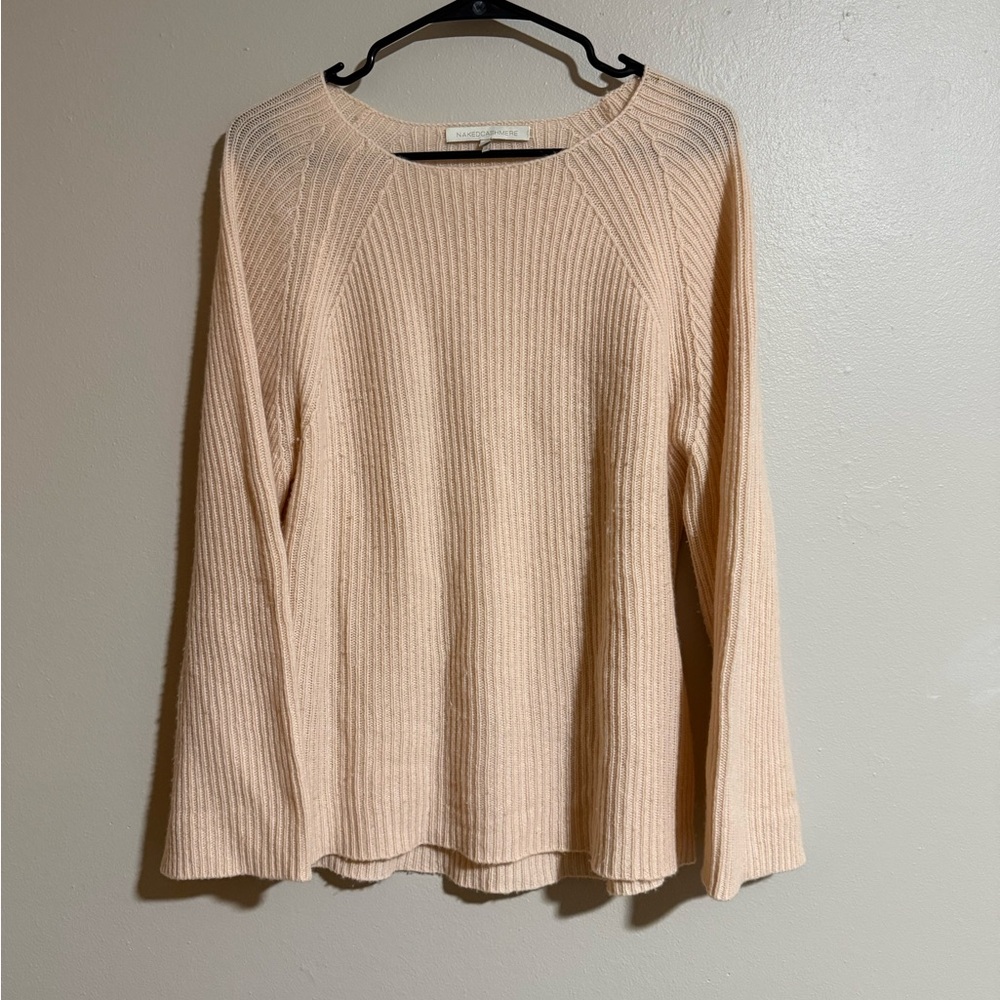 NakedCashmere Blush Ribbed Crewneck Sweater